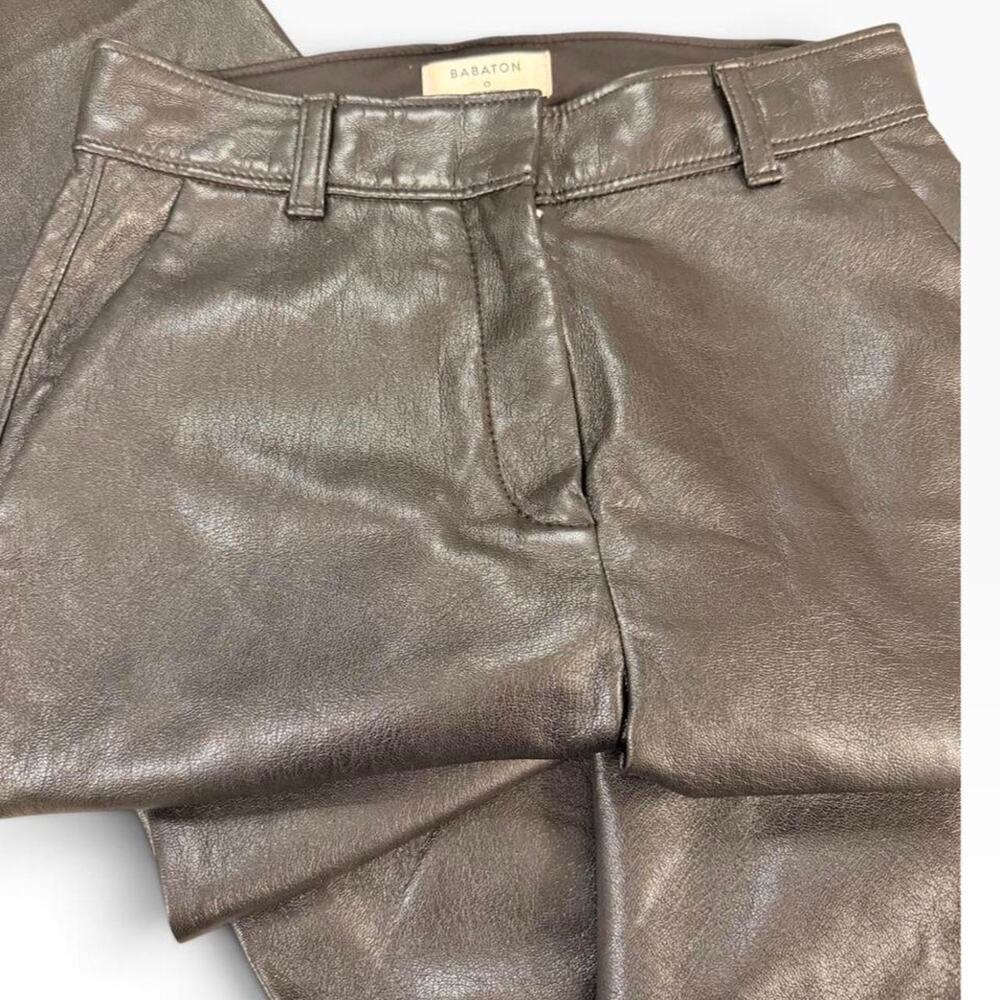 Aritzia Babaton black vegan leather pants size 0 - Picture 3 of 5